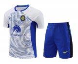 Inter Milan White Training Jersey + Short Mens 2024/25