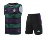 Real Madrid Green - Purple Training Singlet + Short Mens 2023/24