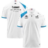 BWT Alpine 2023 White F1 Team Polo Shirt Mens