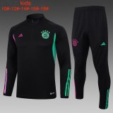 Bayern Munich Black Training Sweatshirt + Pants Kids 2023/24