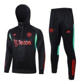 Manchester United Black Training Sweatshirt + Pants Mens 2023/24 #Hoodie
