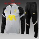 Liverpool Grey Training Suit(Sweatshirt + Pants) Kids 2021/22