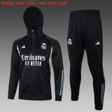 Real Madrid Black Training Sweatshirt + Pants Kids 2023/24 #Hoodie