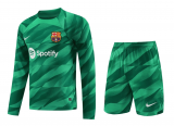 Barcelona Goalkeeper Green Jersey + Short Mens 2023/24 #Long Sleeve