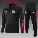 Kid's 2020-2021 Bayern Munich Black Half Zip Soccer Training Suit