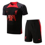 Liverpool Black Jersey + Shorts Mens 2022/23