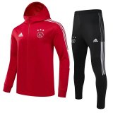 Ajax Hoodie Red Training Suit Jacket + Pants Mens 2021/22