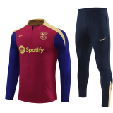 Barcelona Red Training Suit Mens 2024/25