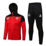 Arsenal Hoodie Red Training Suit Jacket + Pants Mens 2021/22