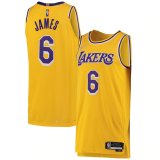 Los Angeles Lakers 2022 75th Anniversary Diamond Gold Jersey Mens Icon Edition