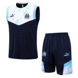 Olympique Marseille Navy Training Suit Singlet + Short Mens 2021/22