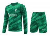Liverpool Goalkeeper Green Jersey + Short Mens 2023/24 #Long Sleeve