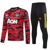 2020/2021 Manchester United Christmas Red - Black Soccer Training Suit Men
