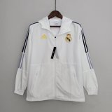 Real Madrid White All Weather Windrunner Jacket Mens 2022/23