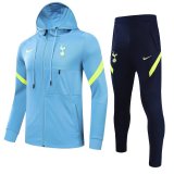 Tottenham Hotspur Hoodie Blue Training Suit Jacket + Pants Mens 2021/22
