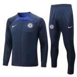 Chelsea Navy Training Suit Jacket + Pants Mens 2022/23