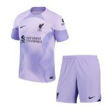 Liverpool Goalkeeper Purple Jersey + Short Kids 2022/23