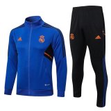 Real Madrid Blue Training Suit Jacket + Pants Mens 2022/23
