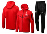 Liverpool Hoodie Red Training Suit Jacket + Pants Mens 2022/23