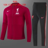 Liverpool Burgundy Training Suit Jacket + Pants Kids 2021/22