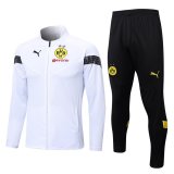 Borussia Dortmund White Training Suit Jacket + Pants Mens 2022/23
