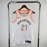 2024 San Antonio Spurs White Swingman Jersey - City Edition Mens DUNCAN - 21