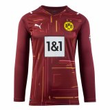 Borussia Dortmund Goalkeeper Red Long Sleeve Mens Jersey 2021/22