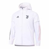 2020/2021 Juventus Hoodie All Weather Windrunner Jacket White Mens