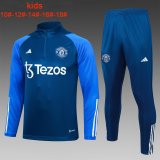Manchester United Blue Training Sweatshirt + Pants Kids 2023/24