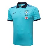 Brazil Blue Polo Jersey Mens 2023