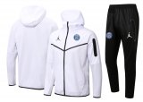 PSG Hoodie White Training Suit Jacket + Pants Mens 2022/23