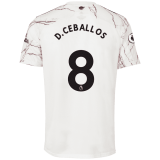 2020/2021 Arsenal Away White Men's Soccer Jersey D.CEBALLOS #8