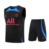 PSG x Jordan Black Training Suit Singlet + Short Mens 2022/23