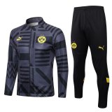 Borussia Dortmund Grey - Black Training Jacket + Pants Mens 2022/23