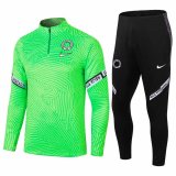 2020-2021 Nigeria Green Half Zip Soccer Training Suit