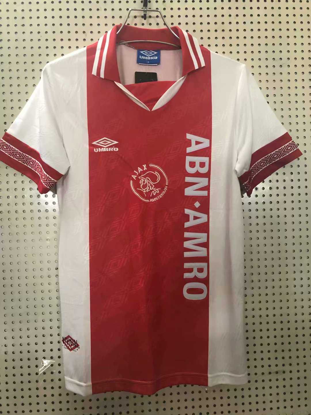 1994-1995 Ajax Retro Home Red & White Men Soccer Jersey Shirt