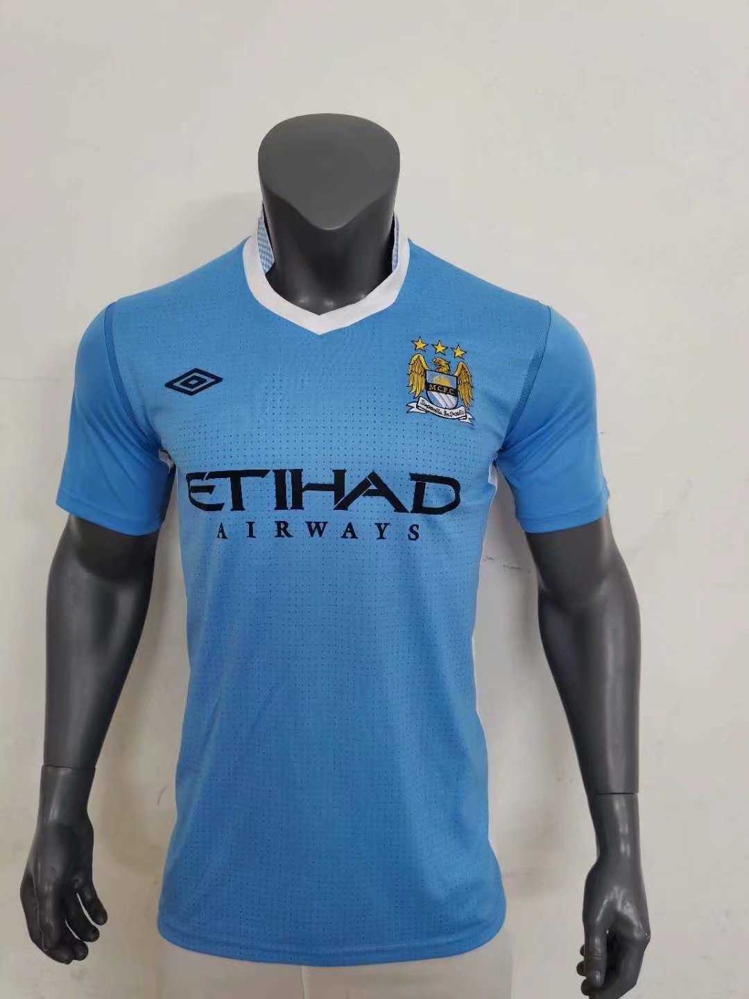 2011/2012 Manchester City Retro Home Men Soccer Jersey Shirt