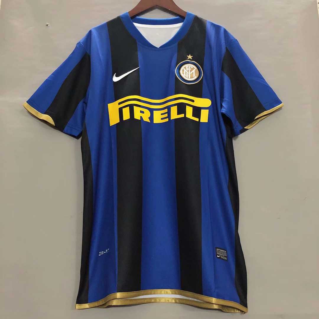 2008/2009 Inter Milan Retro Home Men's Soccer Jersey Shirt