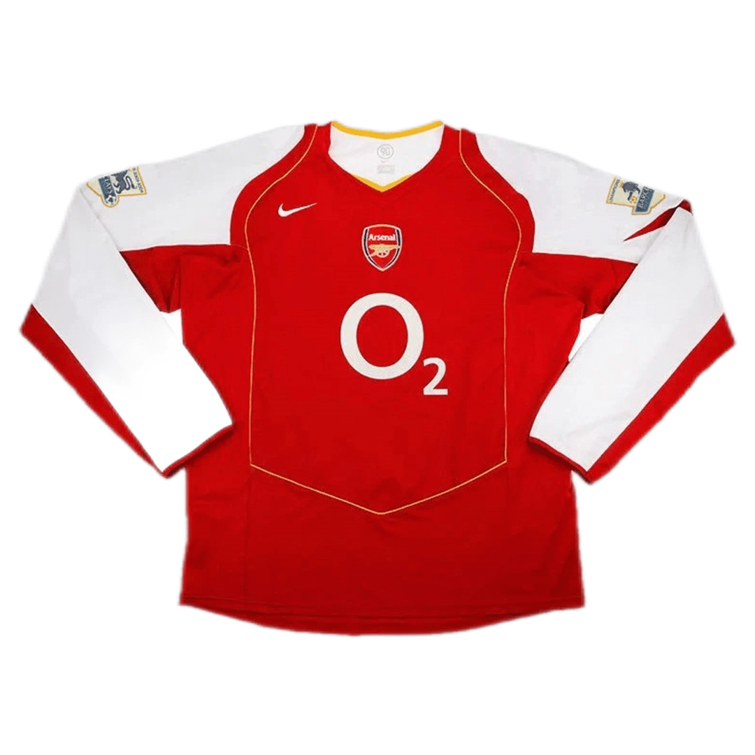 Arsenal Home Long Sleeve Jersey Mens 2004/2005 #Retro Bergkamp #10